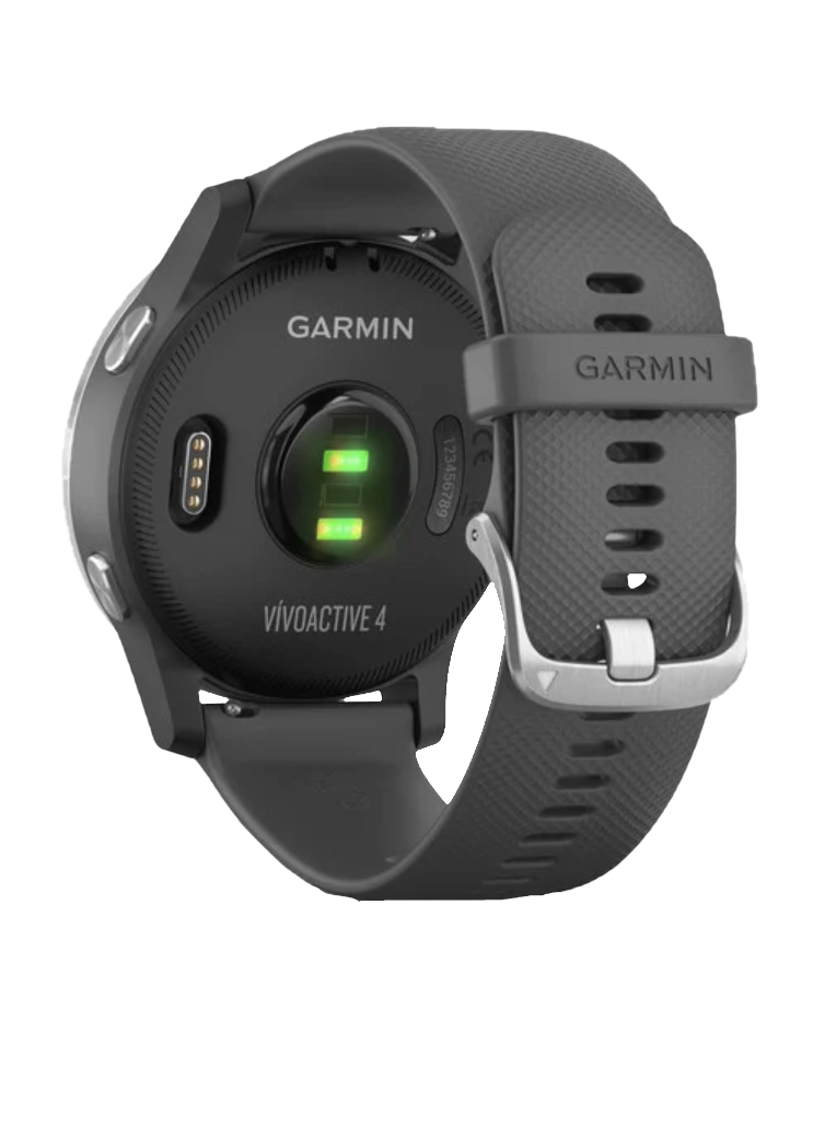 Garmin Vivoactive 4, Silver with Gray Band, GPS Smartwatch (Garmin Certified Refurbished) by Garmin