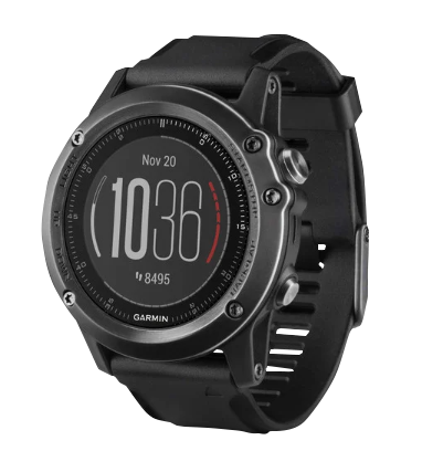 Garmin Fenix 3 HR smartwatch with sapphire lens, black strap, Garmin Certified Refurbished