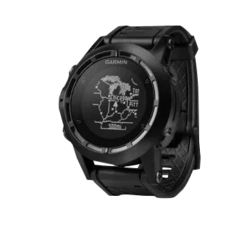 Garmin Tactix rugged GPS smartwatch, certified refurbished, black case and band