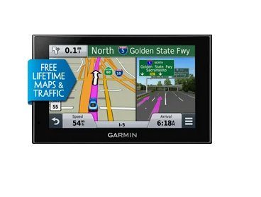 Garmin Nuvi 2539LMT NA GPS navigation device, black refurbished automotive navigator with map display.