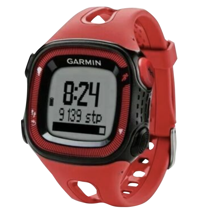 Garmin Forerunner 15 smartwatch, large red and black GPS fitness watch for runners