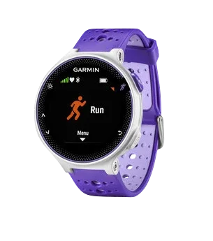 Garmin Forerunner 230 purple fitness GPS smartwatch with perforated silicone strap, refurbished