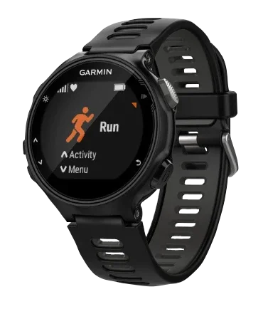 Garmin Forerunner 735XT smartwatch, black and gray, certified refurbished