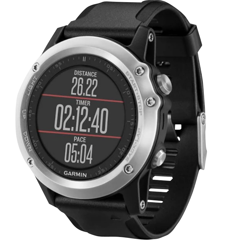 Garmin Fenix 3 HR, Silver Bezel with Black Band, GPS Smartwatch (Garmin Certified Refurbished) by Garmin