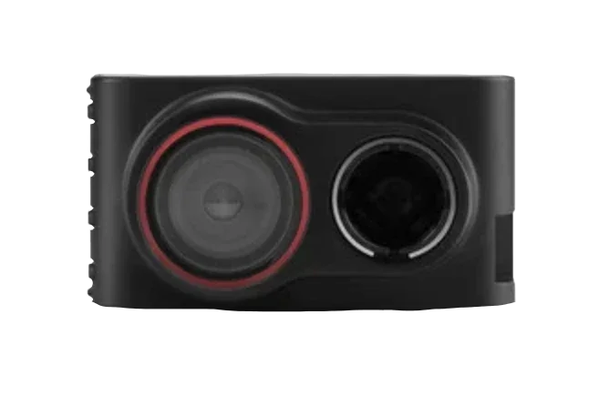 Garmin Dash Cam 30, black dash camera with red-ring lens, certified refurbished