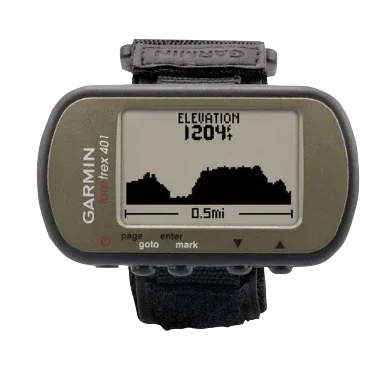 Garmin Foretrex 401 rugged GPS smartwatch; Garmin certified refurbished, olive/black fabric strap.
