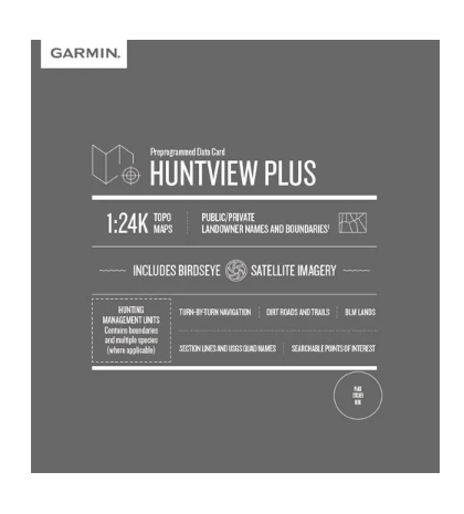 Garmin HuntView Plus West Virginia map microSD card 010-12645-52