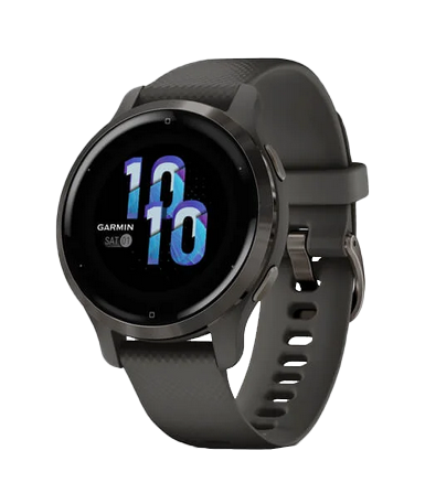 Garmin Venu 2s GPS smartwatch with slate bezel and graphite strap, Garmin Certified Refurbished