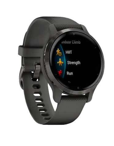 Garmin Venu 2s smartwatch with slate bezel and graphite strap, Garmin Certified Refurbished