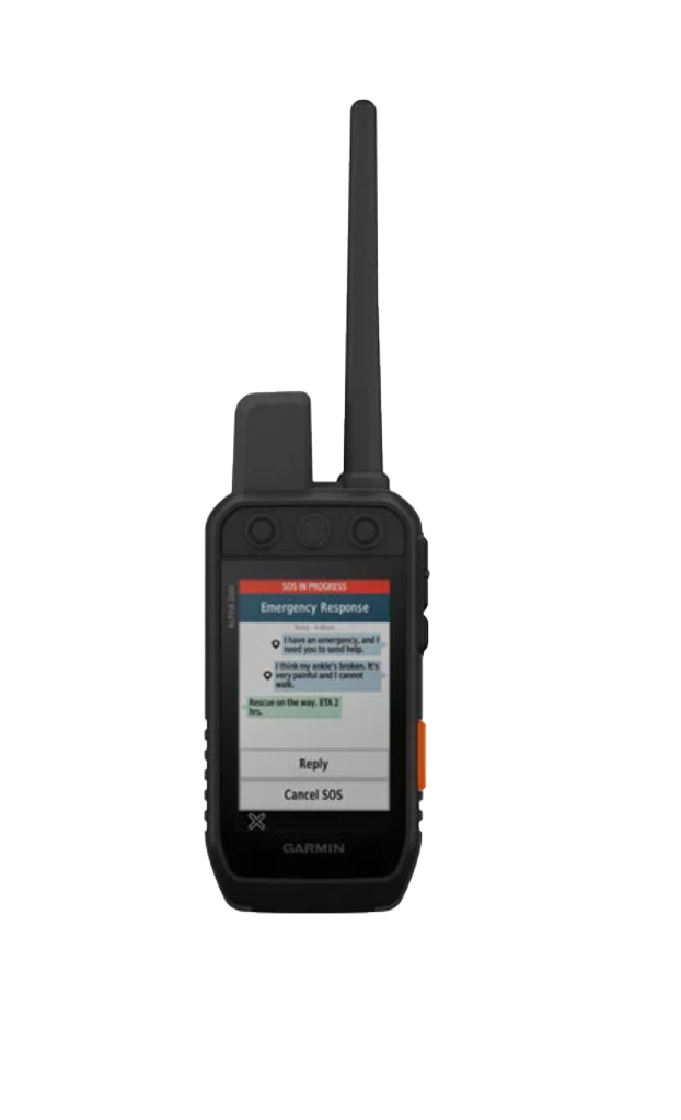 Garmin Alpha 200i handheld GPS dog trainer, black with orange side button