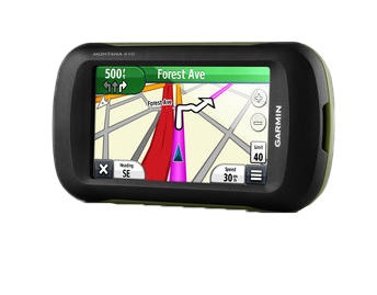 Garmin Montana 610 handheld GPS with touchscreen maps, black, refurbished