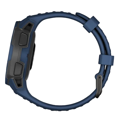 Garmin Instinct Solar rugged GPS smartwatch, Tidal Blue, certified refurbished