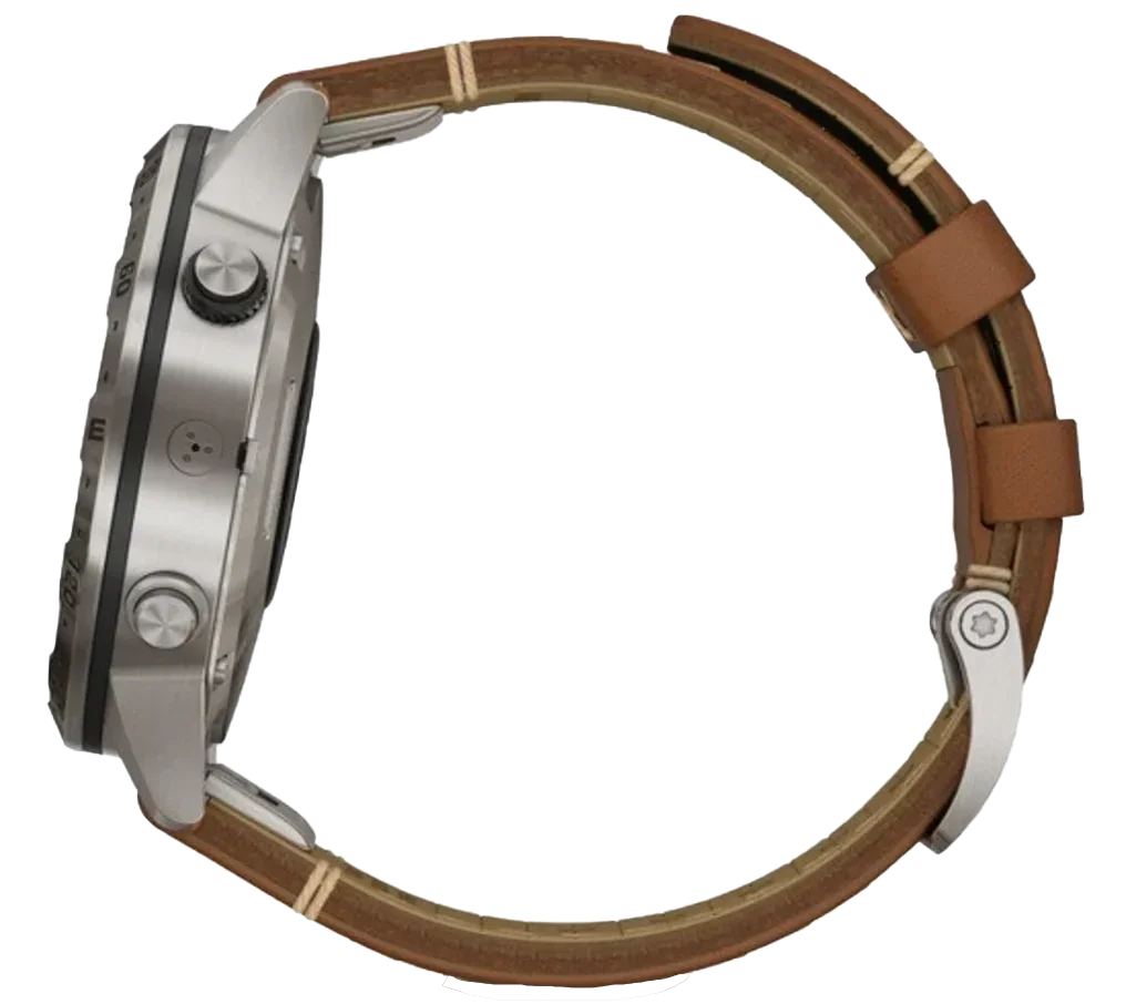 Garmin MARQ Adventurer Expedition smartwatch, brown leather strap, certified refurbished