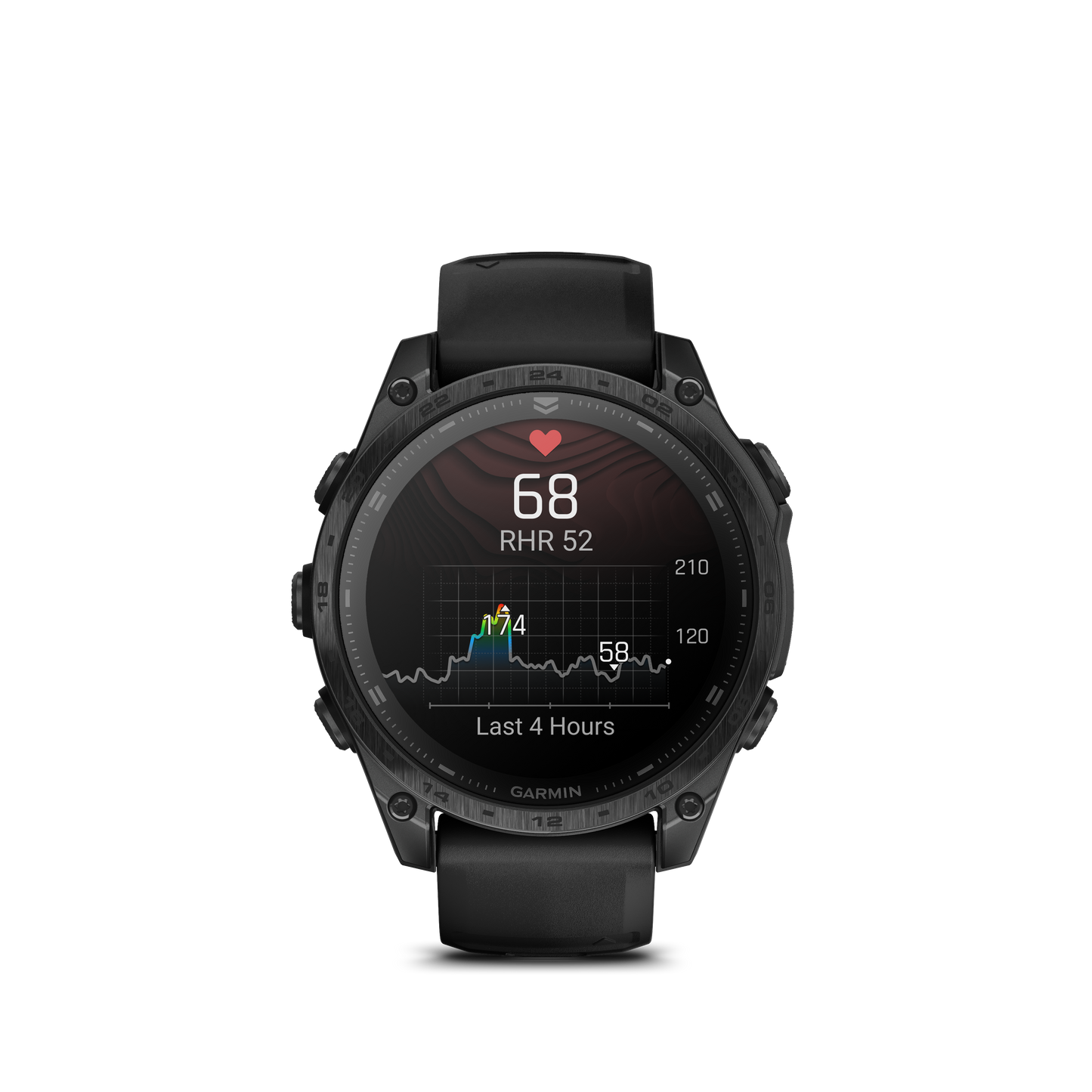 Garmin Tactix 8 AMOLED 47mm smartwatch with black bezel and rugged design
