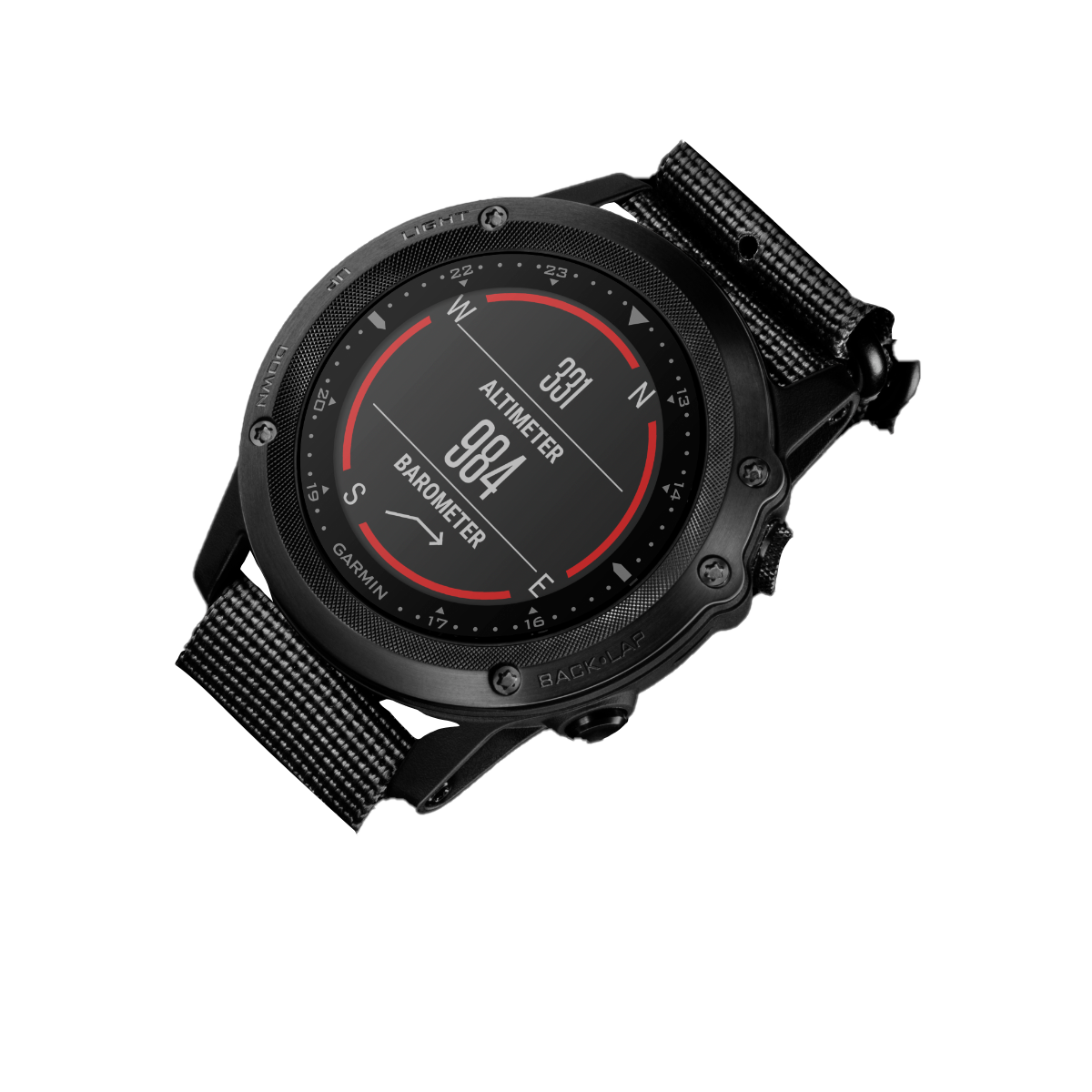Garmin Tactix Bravo Black smartwatch with silicone band