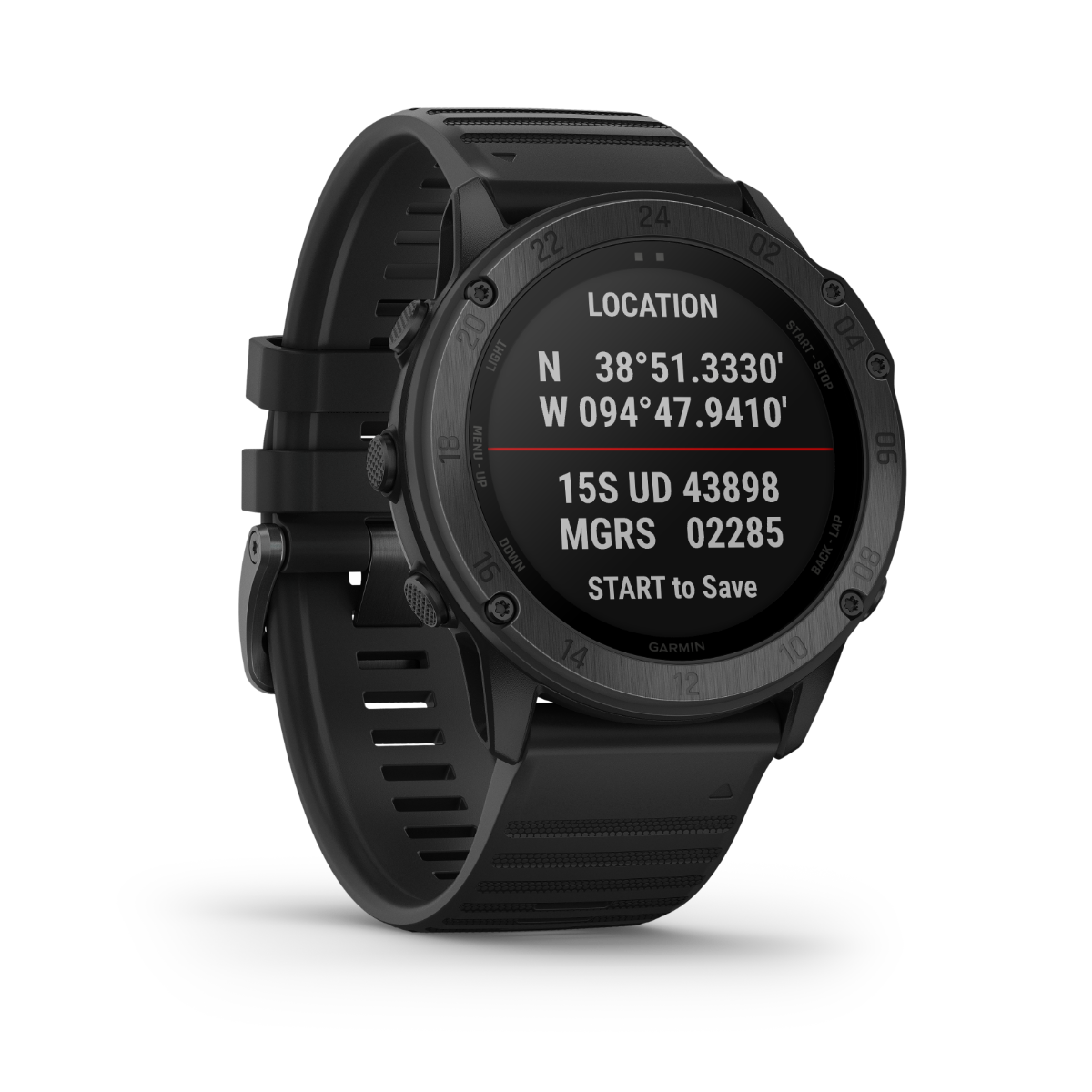 Garmin Tactix Delta Sapphire Edition smartwatch with black strap