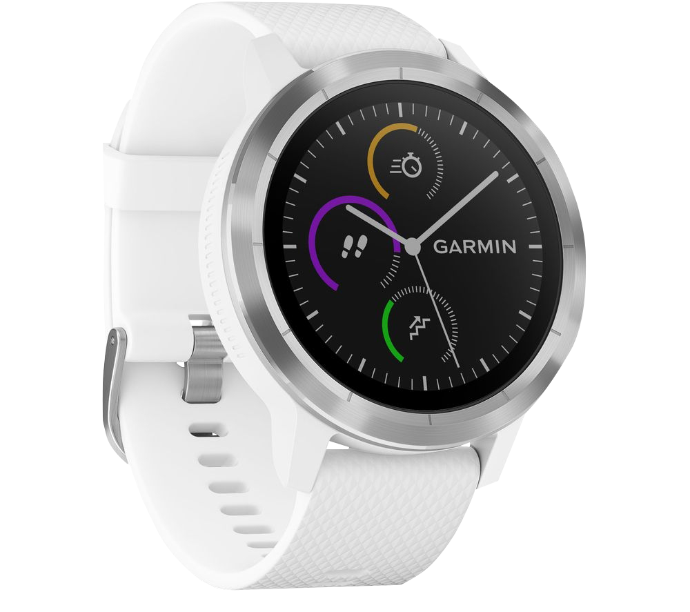 Garmin Vivoactive 3, White w/ Stainless Hardware, GPS Smartwatch (Garmin Certified Refurbished) by Garmin