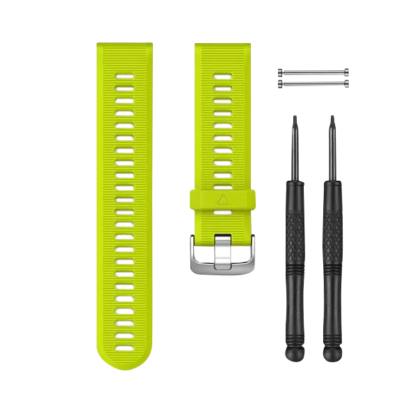Garmin Force Yellow Watch Band kit with two bands and screwdriver tool set