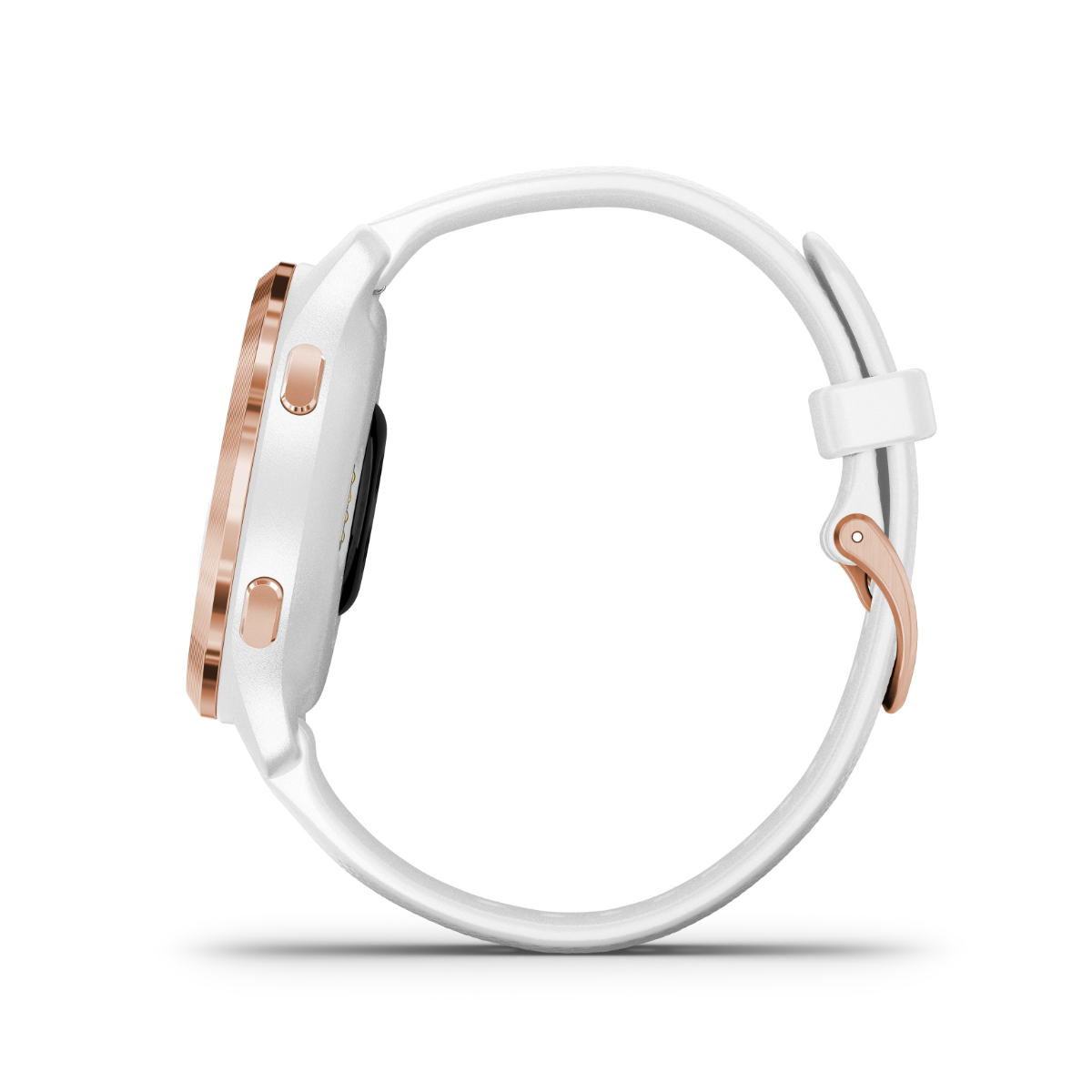 Garmin Venu 2s GPS smartwatch, rose-gold bezel with white band, certified refurbished