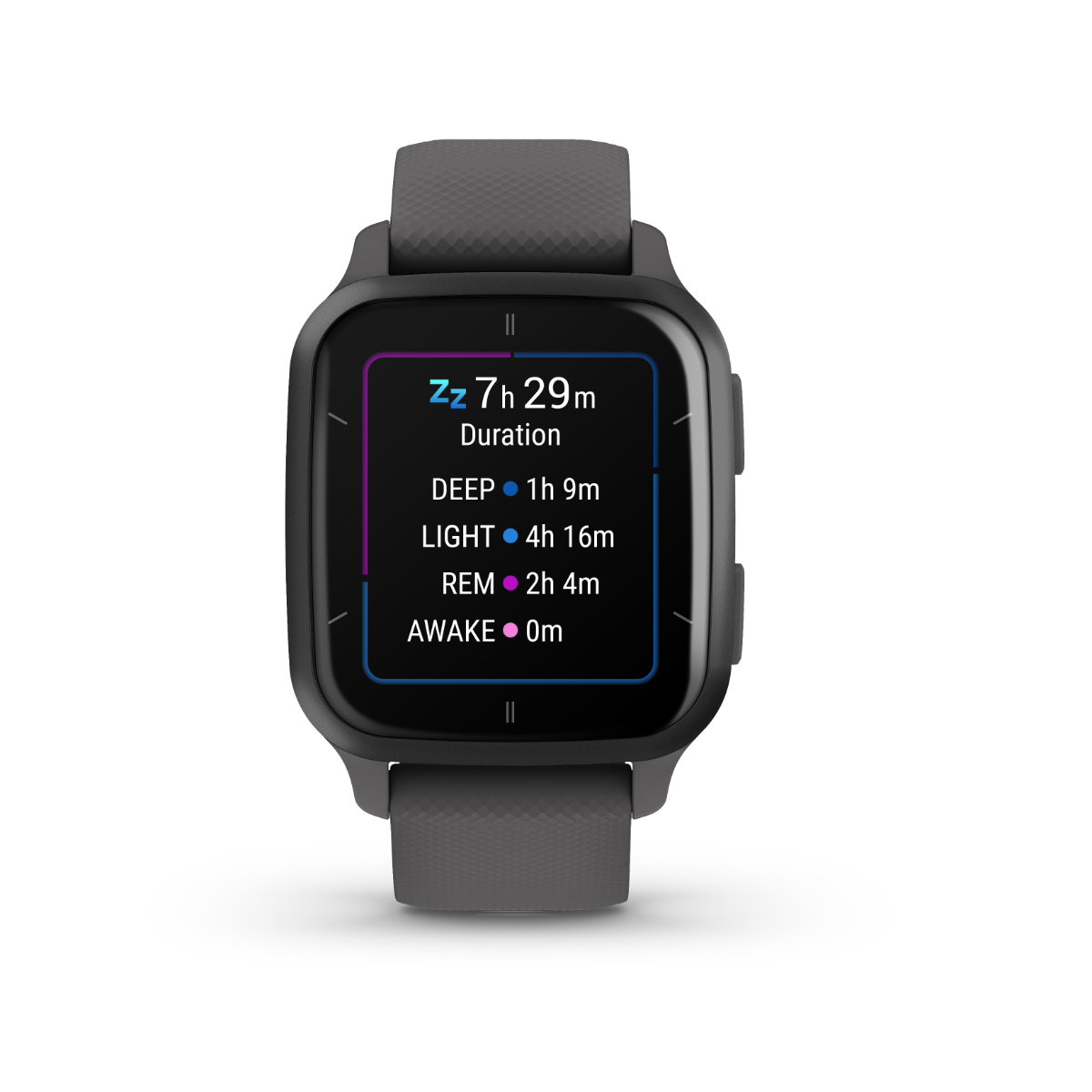 Garmin Venu Sq 2, Slate Aluminum Bezel with Shadow Gray Case and Silicone Band (010-02701-00) by Garmin
