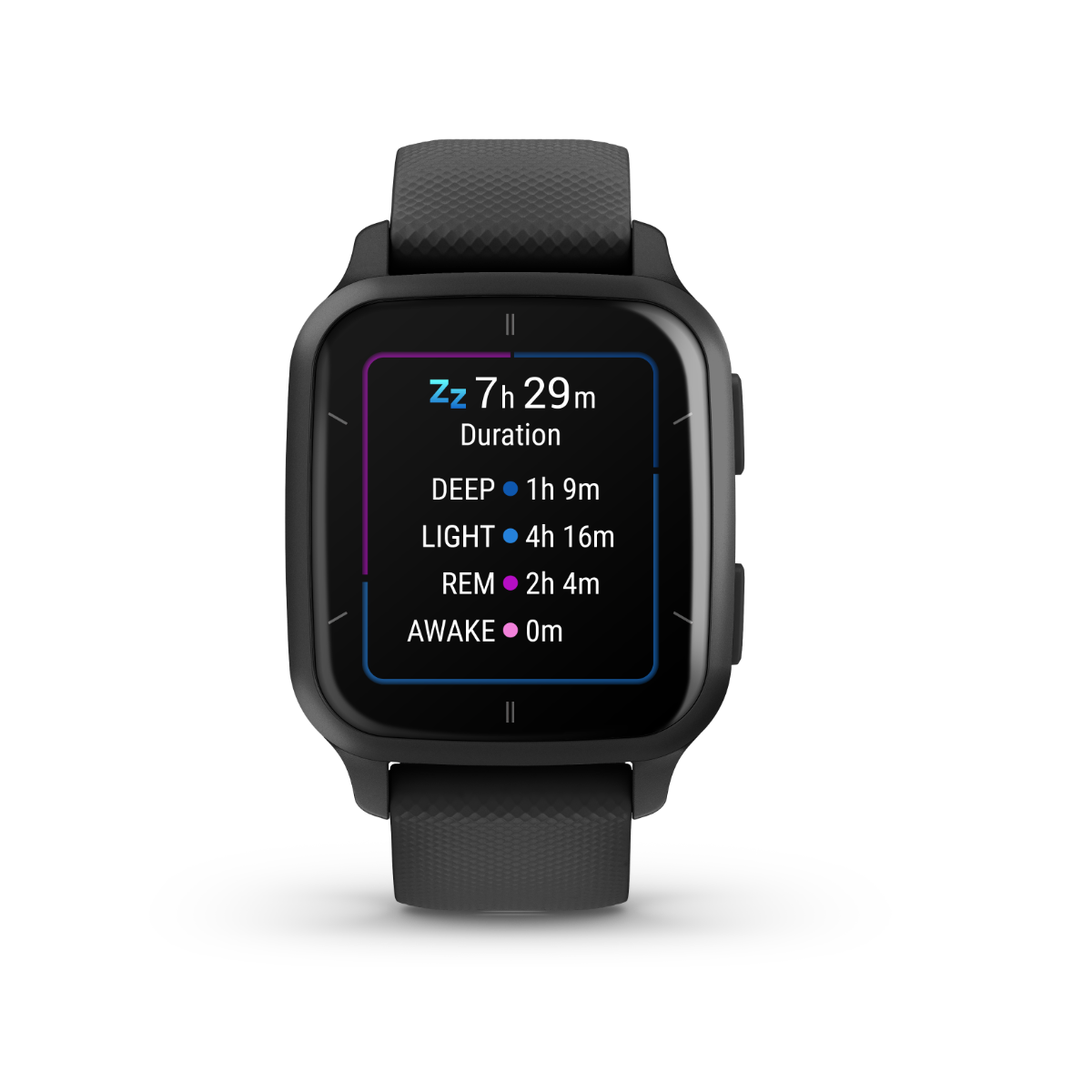 Garmin Venu Sq 2 Music, Slate Aluminum Bezel with Black Case and Silicone Band (010-02700-00) by Garmin