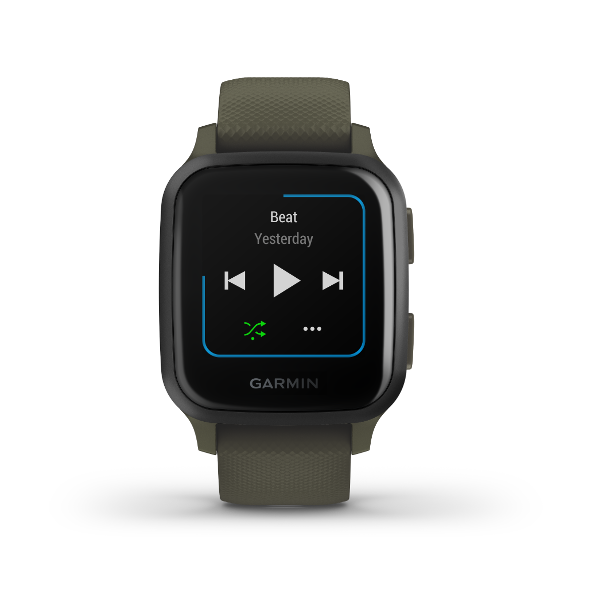 Garmin Venu Sq Music Moss Smartwatch, moss-green band