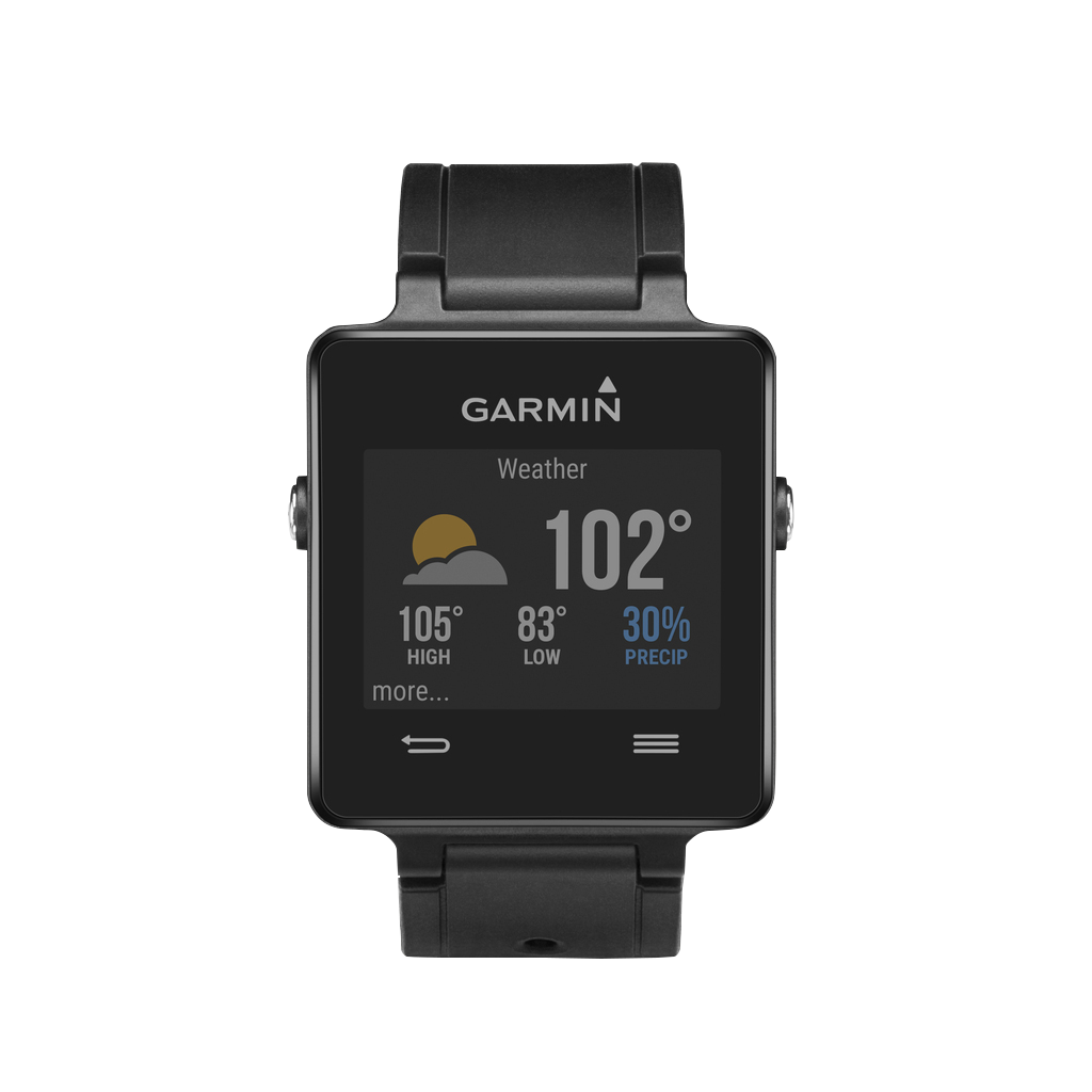 Garmin Vivoactive GPS smartwatch in black with square display