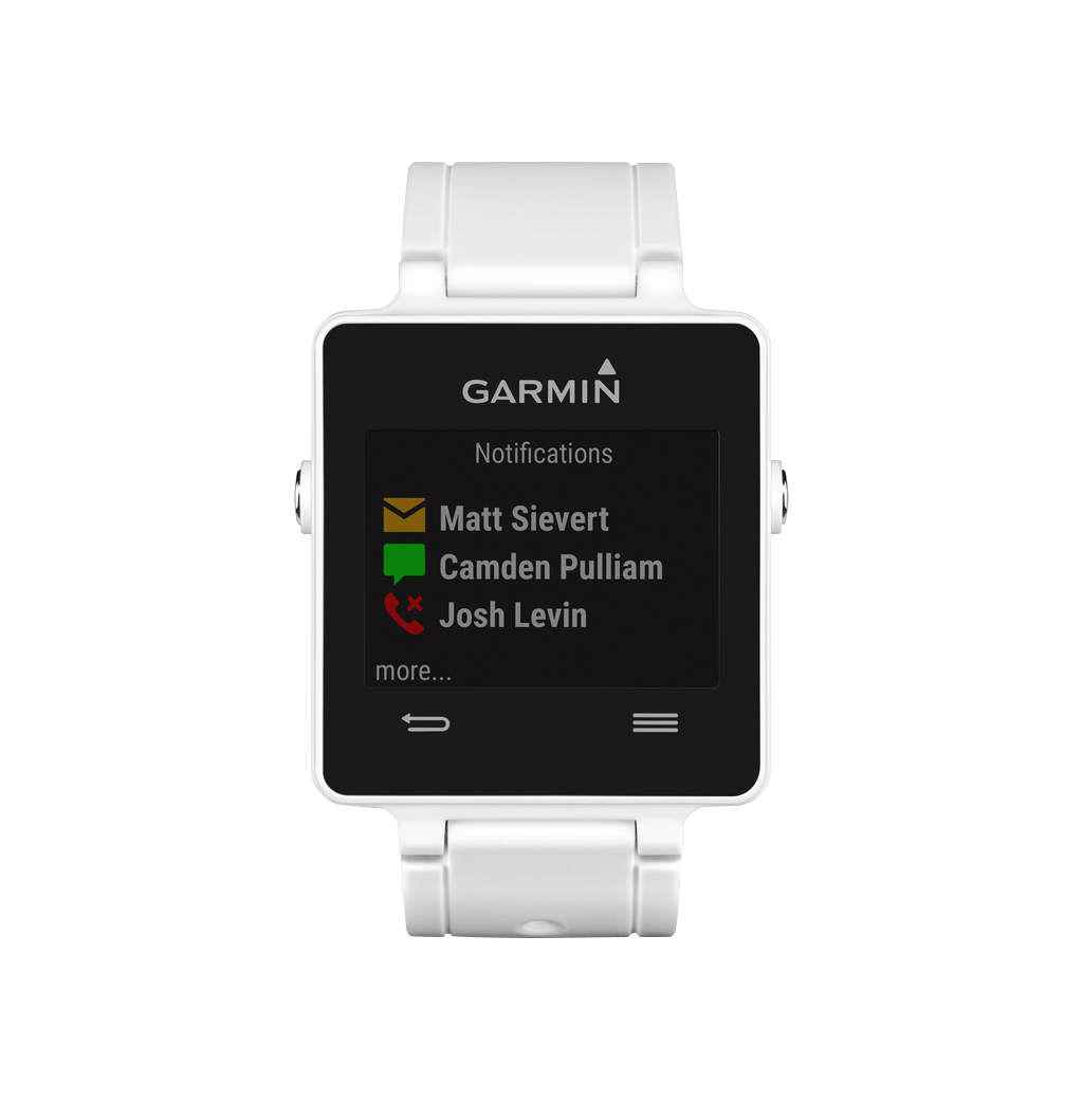 Garmin Vivoactive GPS smartwatch, white band with black display
