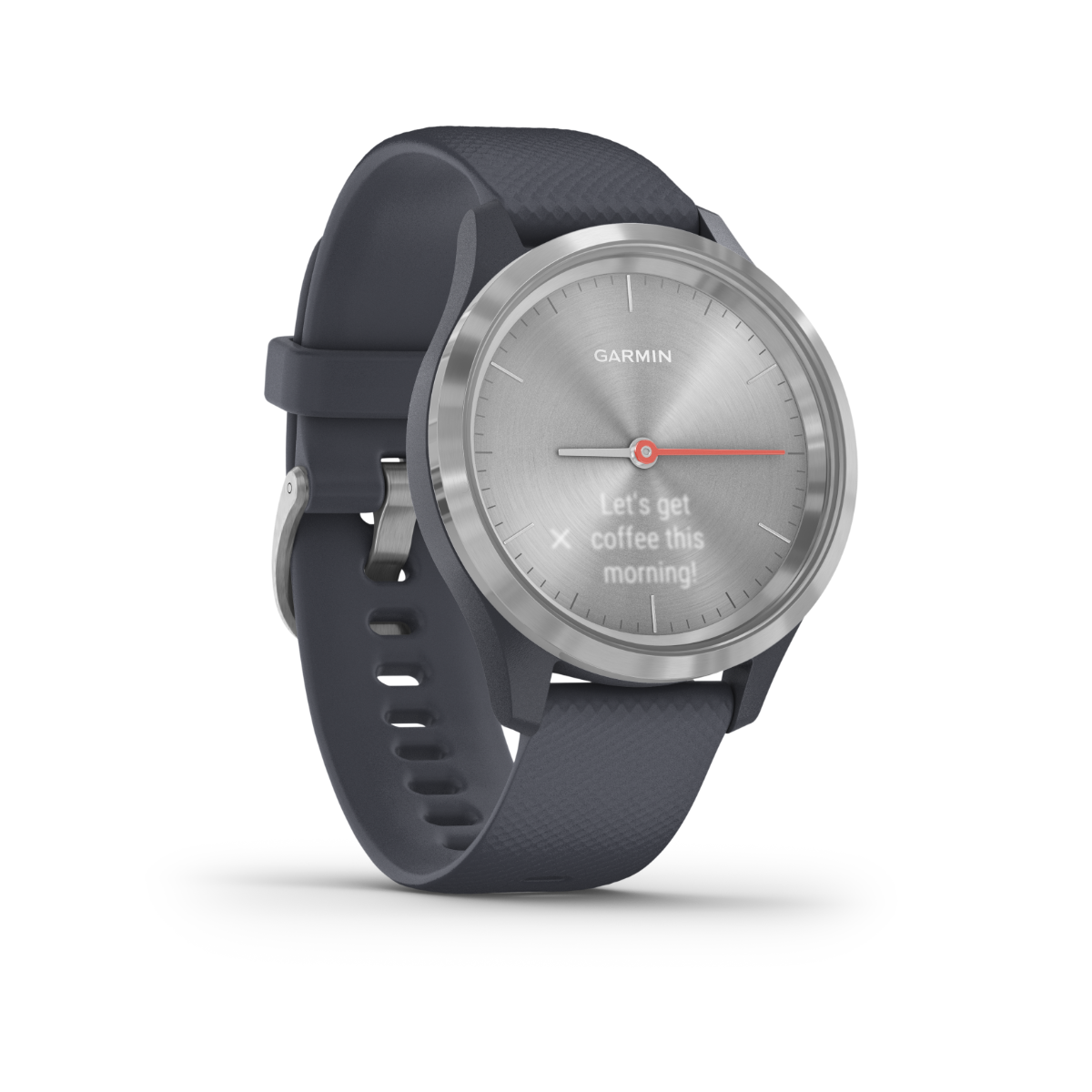 Garmin Vívomove 3S, Silver with Granite Blue Band, GPS Smartwatch (Garmin Certified Refurbished) by Garmin