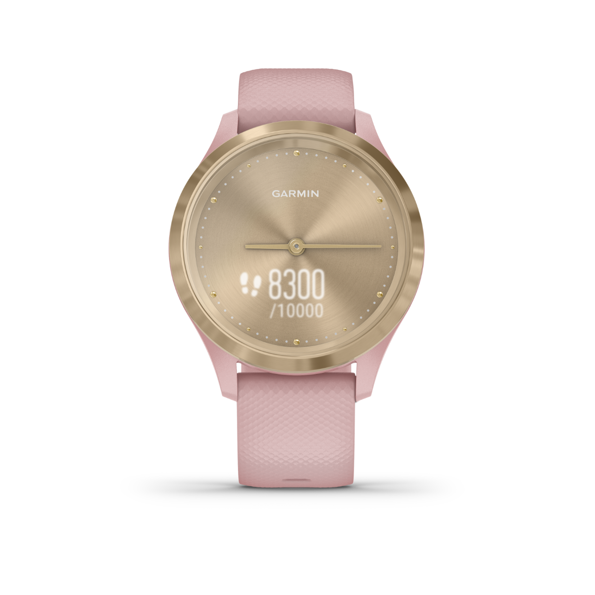 Garmin Vívomove 3S GPS Smartwatch, light gold case with dust rose band