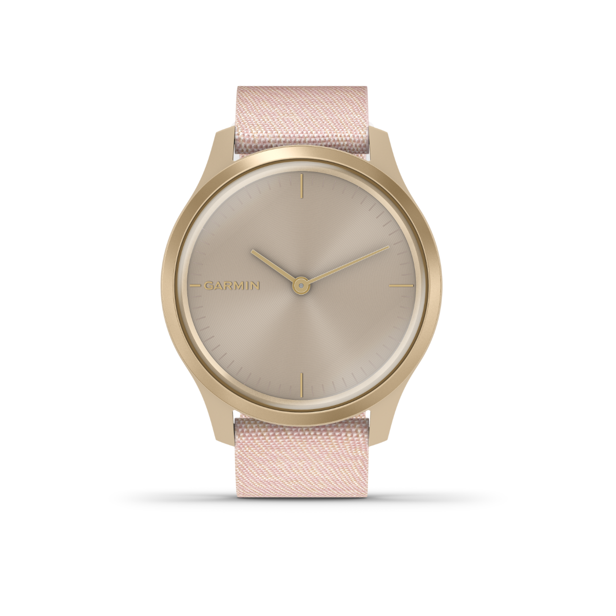 Garmin Vívomove Style, Light Gold w/ Blush Pink Nylon Band, GPS Smartwatch (Garmin Certified Refurbished) by Garmin