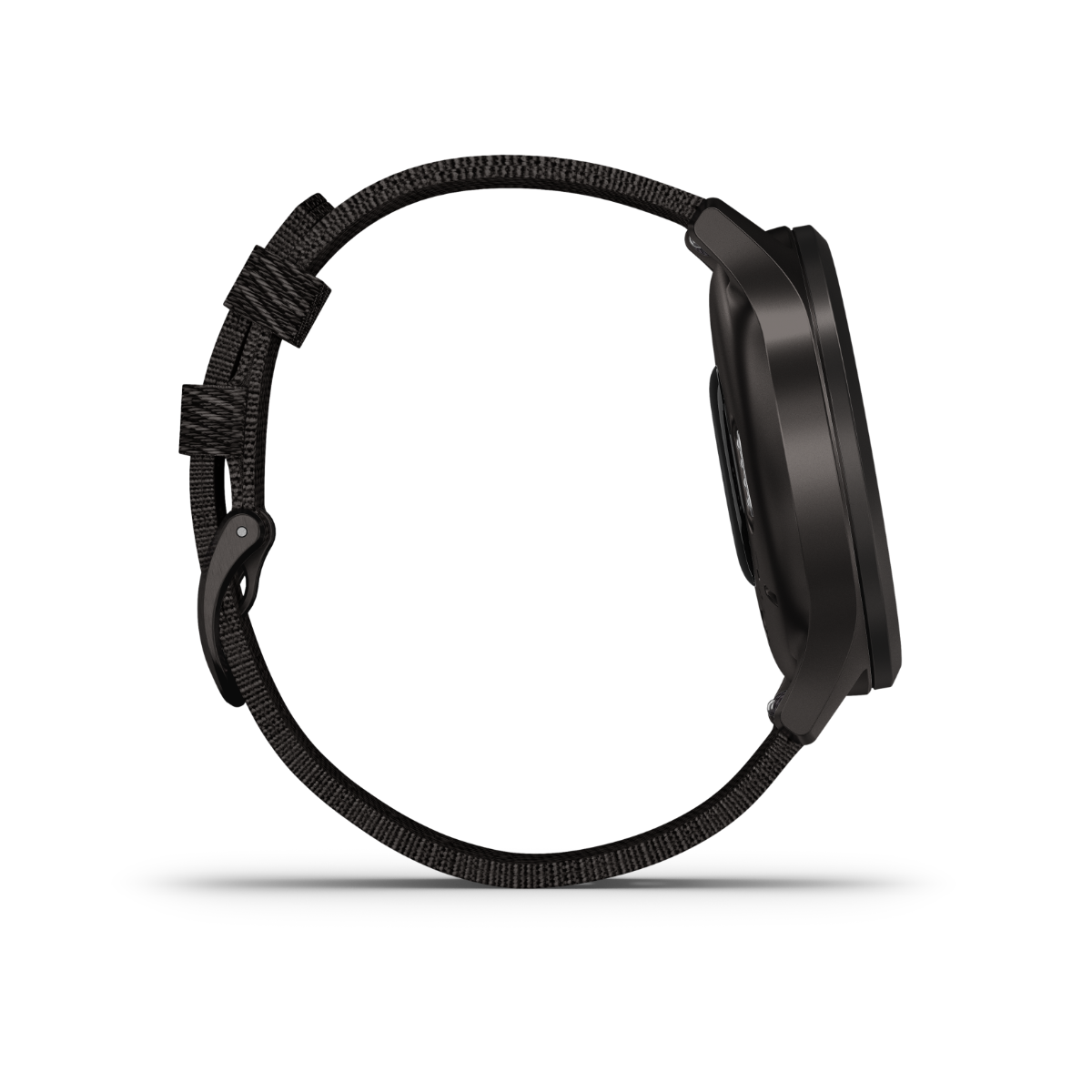 Garmin Vívomove Style GPS Smartwatch, graphite with black pepper woven nylon band, certified refurbished