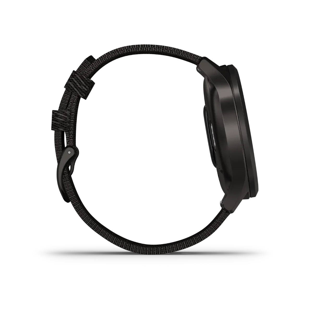 Garmin Vívomove Style GPS Smartwatch, graphite with black pepper woven nylon band, certified refurbished