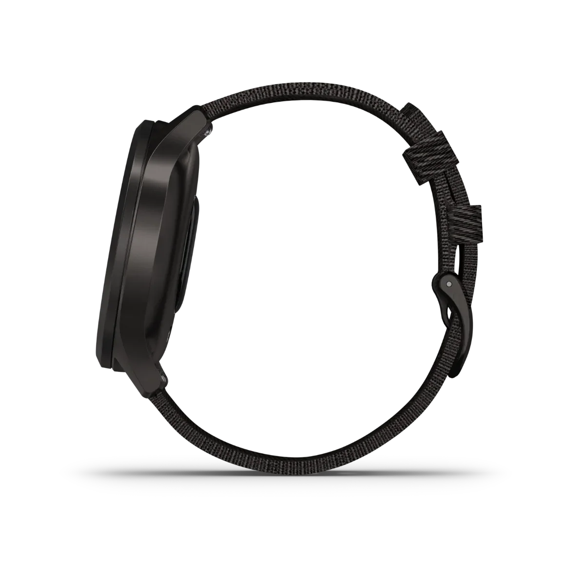 Garmin Vívomove Style smartwatch, graphite case with black pepper woven nylon band, refurbished