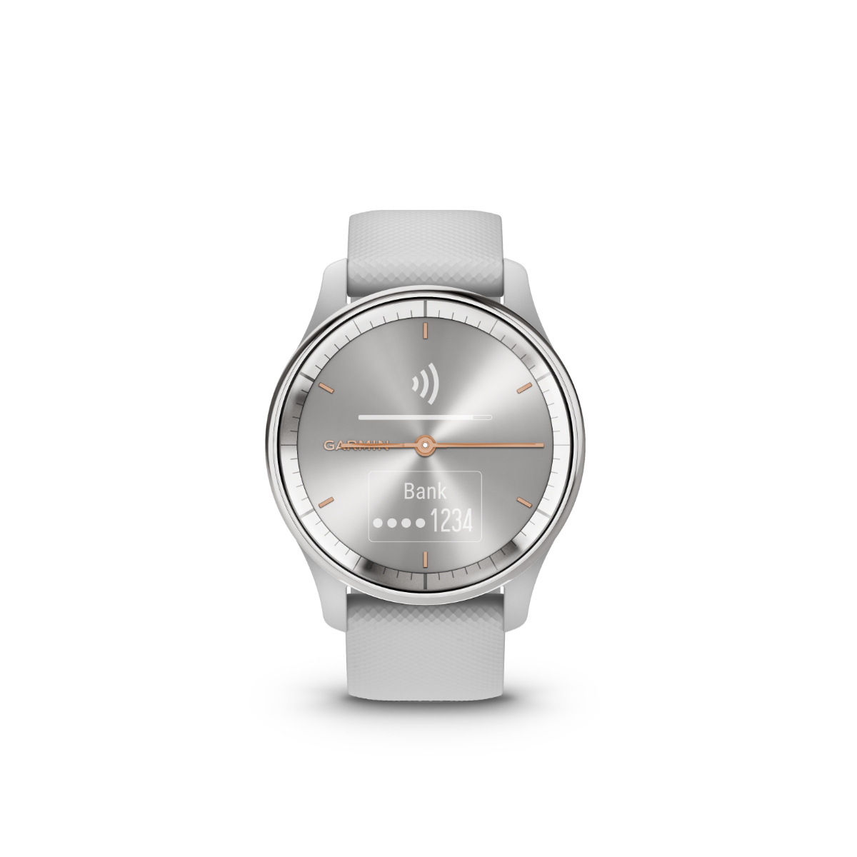 Garmin vivomove Trend, Silver Stainless Steel Bezel with Mist Gray 