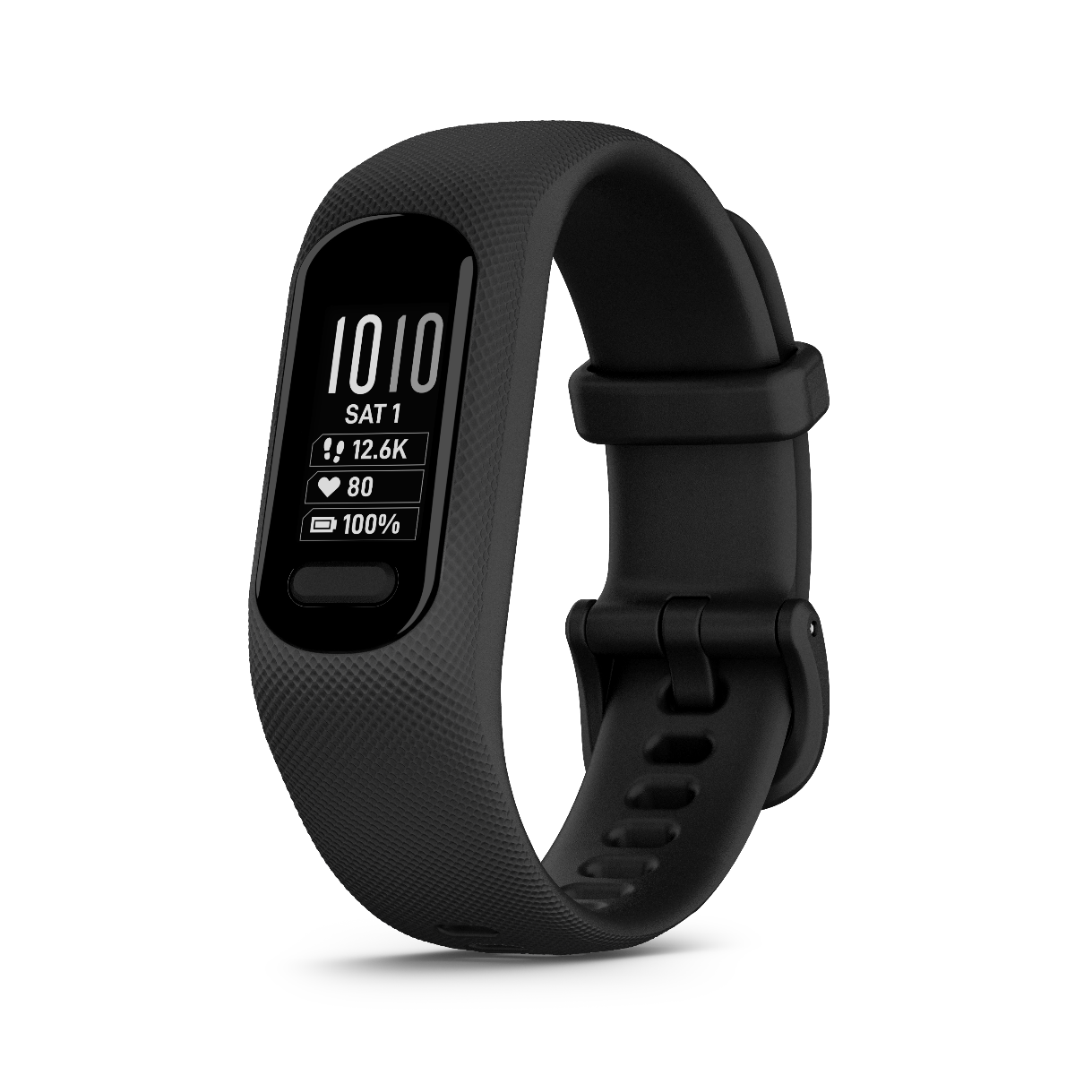 Garmin Vivosmart 5 smartwatch, black silicone band, large