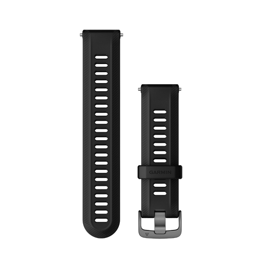 Garmin Forerunner Watch Bands (22 mm) Black with Slate Hardware (010-11251-3S) by Garmin