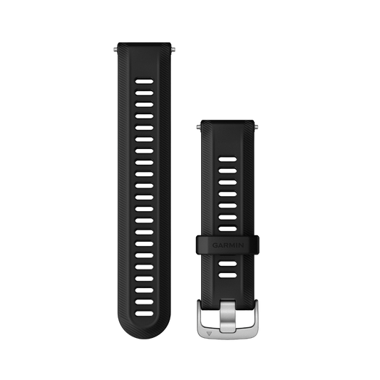 Garmin Forerunner Watch Bands (22 mm) Black with Silver Hardware (010-11251-3U) by Garmin