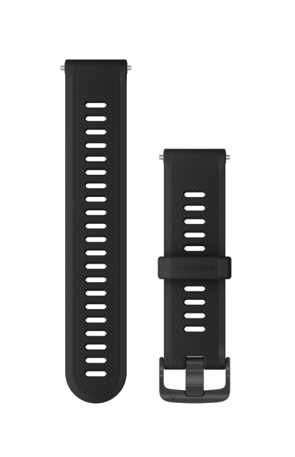 Garmin 745 Replacement Watch Strap, Slate Hardware Band with Black Band (010-11251-9B) by Garmin
