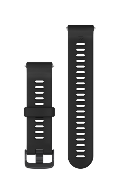 Garmin 745 Replacement Watch Strap, Slate Hardware Band with Black Band (010-11251-9B) by Garmin