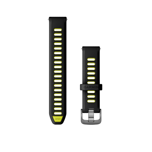 Garmin Quick Release Bands (18 mm) Black/Amp Yellow with Slate Hardware (010-11251-A3) by Garmin
