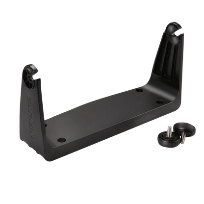 Garmin bail mount with pair of knobs, black plastic bracket for EchoMAP and GPSMAP marine chartplotters