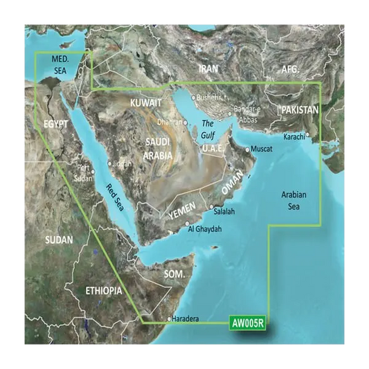 Garmin The Gulf and Red Sea Coastal Charts BlueChart g3 Vision | VAW005R | microSD/SD by Garmin