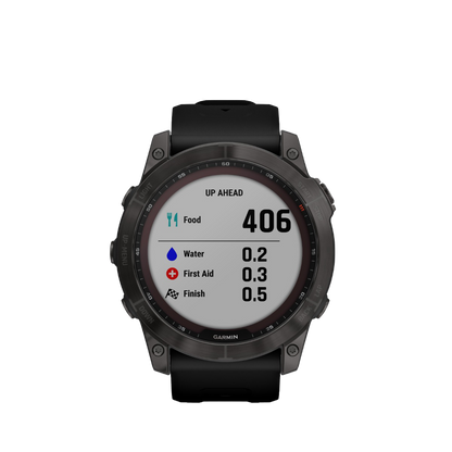 Garmin Fenix 7X Sapphire Solar - Carbon Gray DLC Titanium with Black Band (010-02541-10) by Garmin