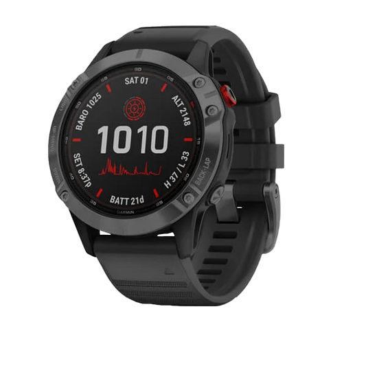 Garmin Fenix 6 Pro Solar - Slate Gray with Black Band (010-02410-14) by Garmin