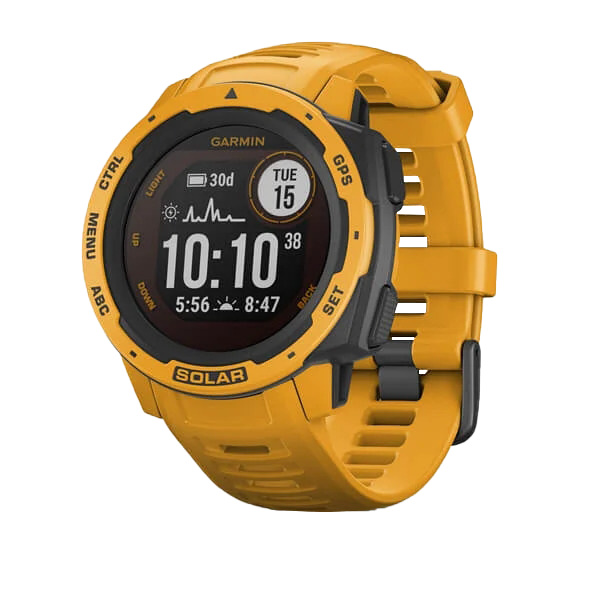 Garmin Instinct Solar, Sunburst, Rugged GPS Smartwatch (Garmin Certified Refurbished) by Garmin