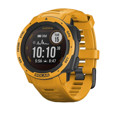 Garmin Instinct Solar, Sunburst, Rugged GPS Smartwatch (Garmin Certified Refurbished) by Garmin