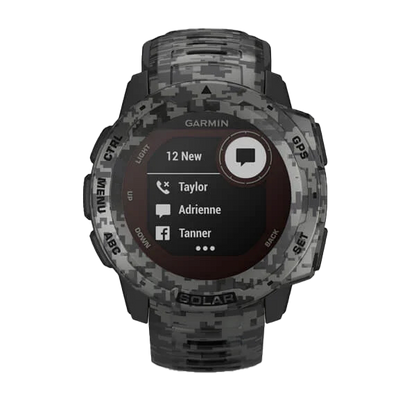 Garmin Instinct Solar - Camo Edition, Graphite Camo (010-02293-15) by Garmin