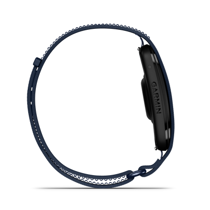 CIRQA Smart Band Captain Blue S-M for Garmin Venu activity monitor; navy braided strap