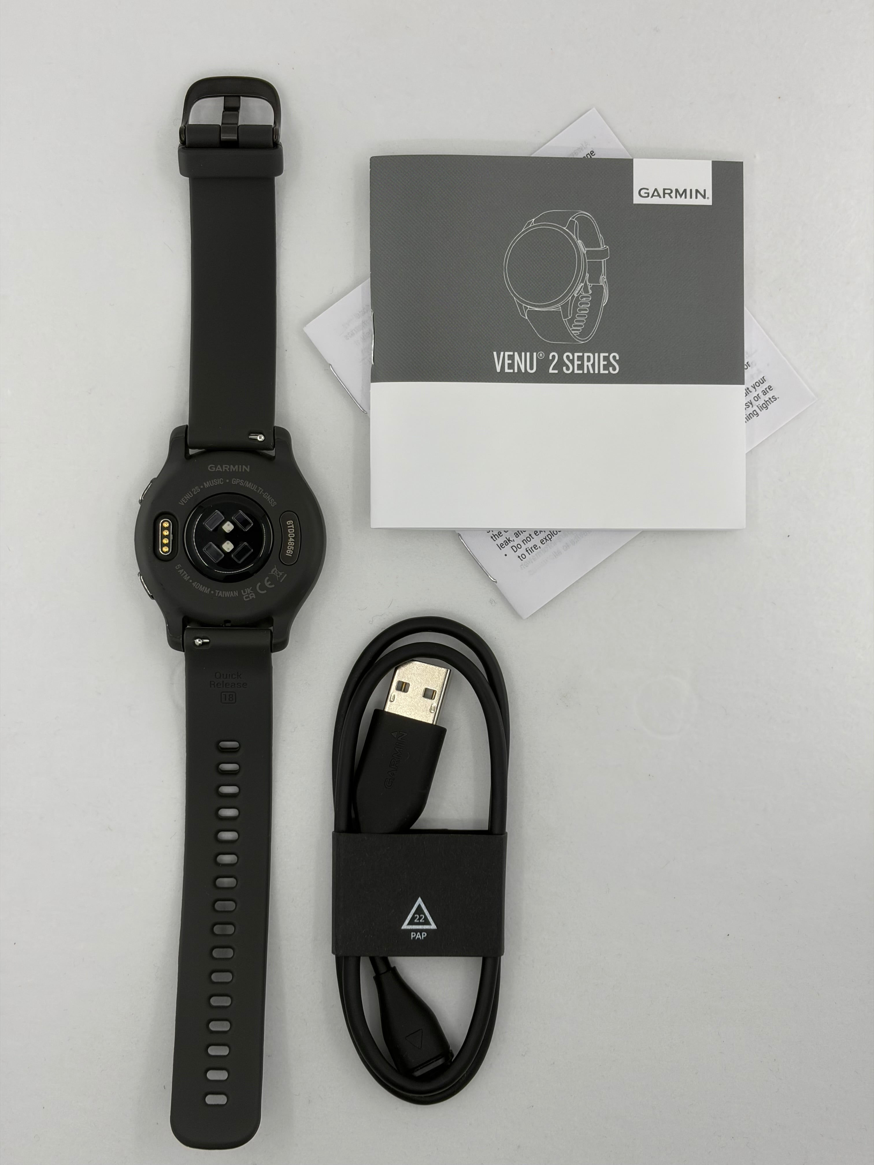 Garmin Venu 2s Slate Bezel with Graphite Case, GPS Smartwatch